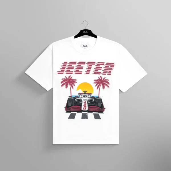 JeeterRacing.TeeWhite.FrontProduct Racing Crewneck T-Shirt